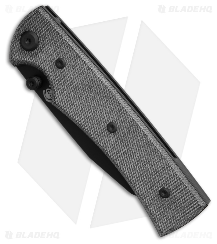 Chaves Knives Sangre 229 Warncliffe Black Micarta (3.75" Black PVD)