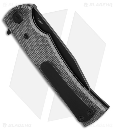 Chaves Knives Sangre Street Warncliffe Black Micarta (3.75" Black PVD)
