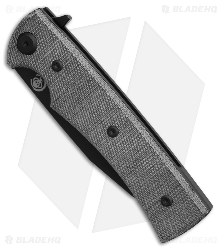 Chaves Knives Sangre Street Warncliffe Black Micarta (3.75" Black PVD)
