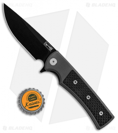 Chaves Liberation Street Flipper Knife Carbon Fiber (3.4" Black SW)