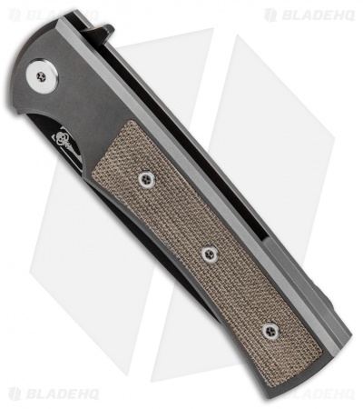 Chaves Liberation Street Flipper Knife Green Micarta (3.4" Black SW)
