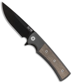 Chaves Liberation Street Flipper Knife Green Micarta (3.4" Black SW)