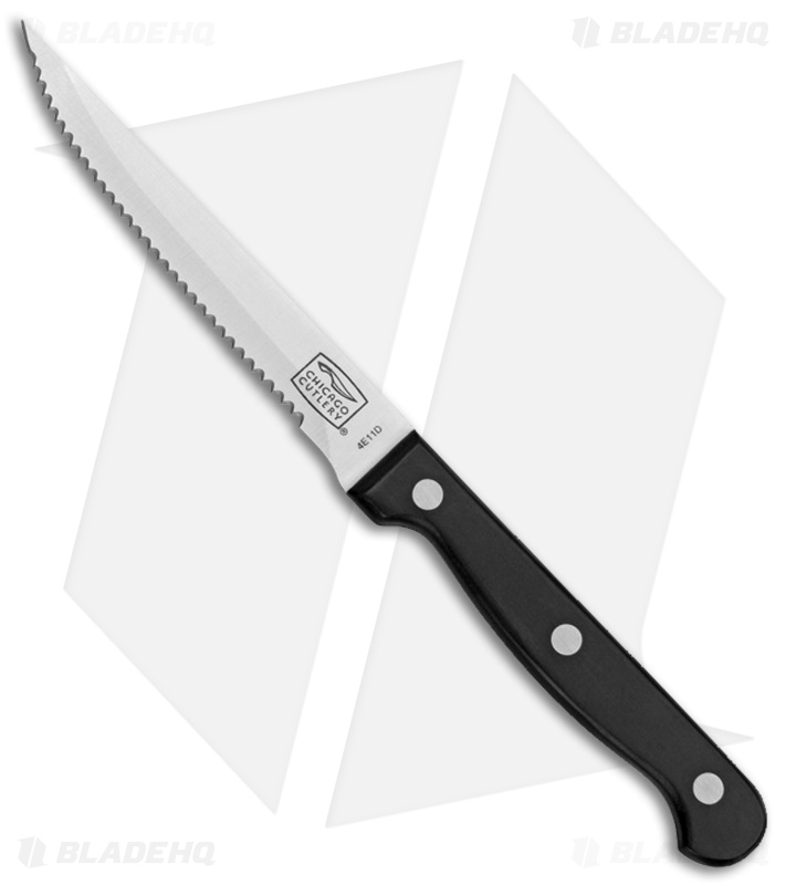 Chicago Cutlery Steak Knife Set Black Polymer (4.50" SW Serr) 