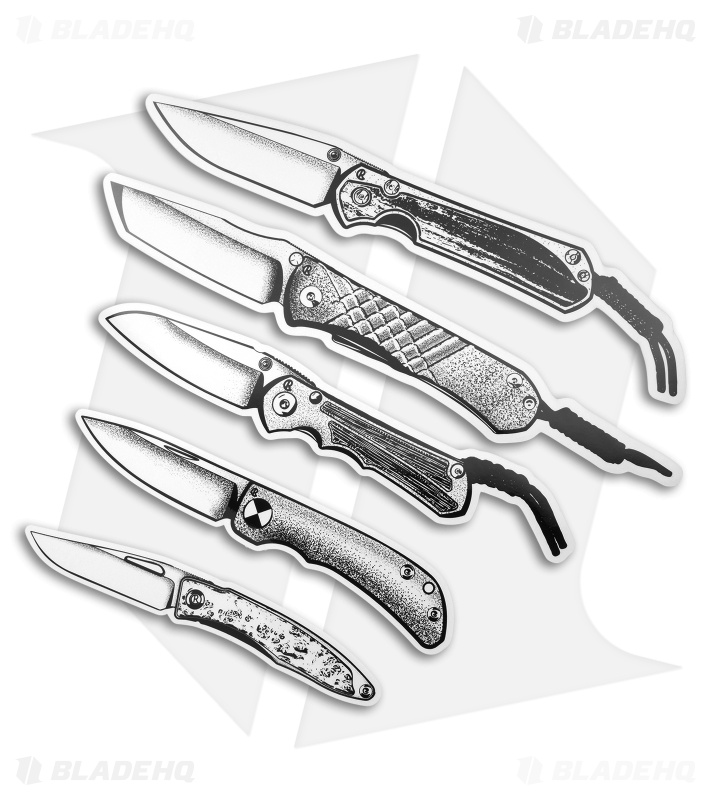 Chris Reeve Knives Life Sized Sticker 5-Pack - Blade HQ