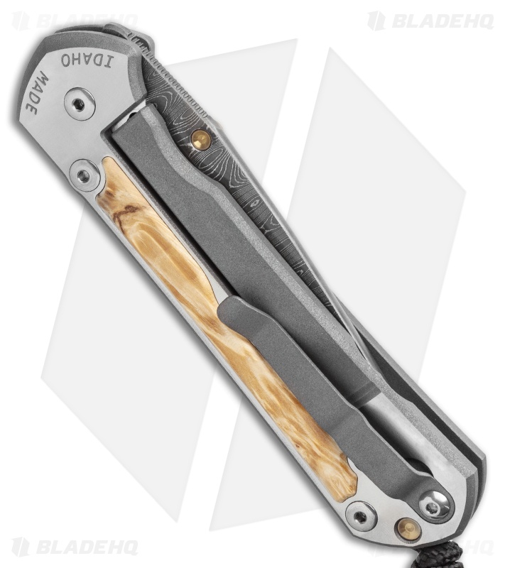 Chris Reeve Large Sebenza 31 Inlay Box Elder (3.6" Ladder Damascus)
