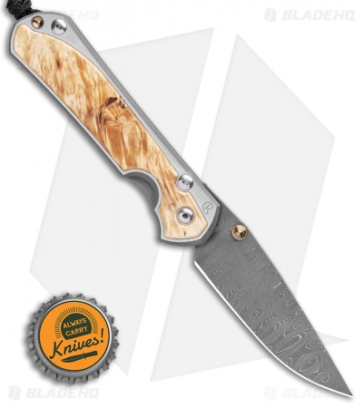 Chris Reeve Large Sebenza 31 Box Elder Ladder Damascus Left-Hand  (3.625")