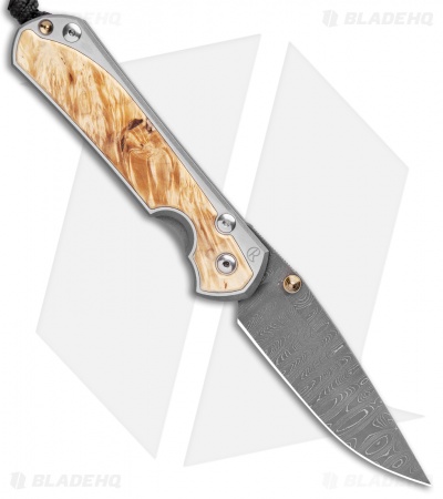 Chris Reeve Large Sebenza 31 Box Elder Ladder Damascus Left-Hand  (3.625")