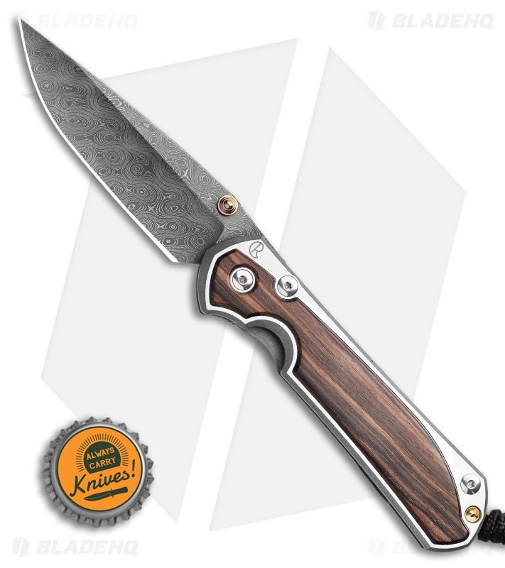 Chris Reeve Large Sebenza 31 Macassar Ebony Raindrop (3.6" Damascus)