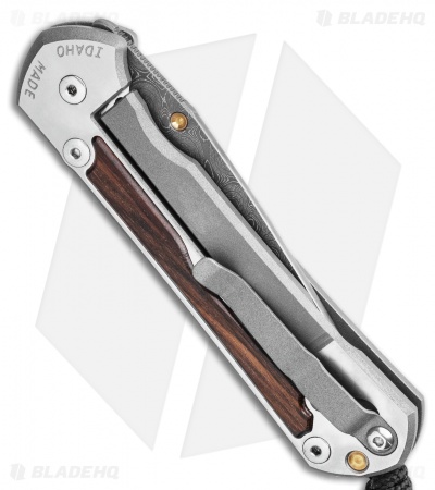 Chris Reeve Large Sebenza 31 Macassar Ebony Raindrop (3.6" Damascus)