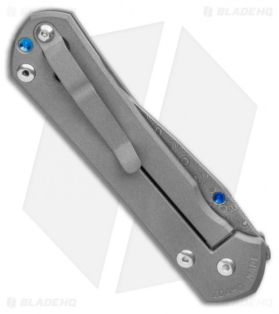 Chris Reeve Left-Hand Large Sebenza 31 Knife Ti (3.625" Raindrop Damascus)