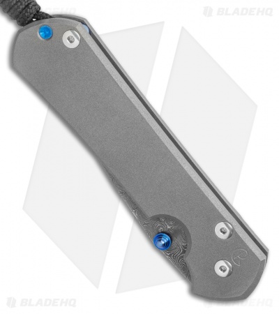 Chris Reeve Left-Hand Large Sebenza 31 Knife Ti (3.625" Raindrop Damascus)