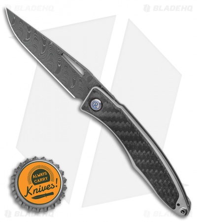 Chris Reeve Mnandi Gentleman's Knife Carbon Fiber (2.75" Boomerang Damascus) 