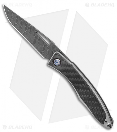 Chris Reeve Mnandi Gentleman's Knife Carbon Fiber (2.75" Boomerang Damascus) 