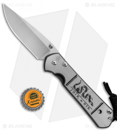 Chris Reeve Large Sebenza 21 Knife CGG Join or Die (3.625" Stonewash)