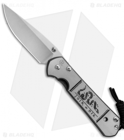 Chris Reeve Large Sebenza 21 Knife CGG Join or Die (3.625" Stonewash)