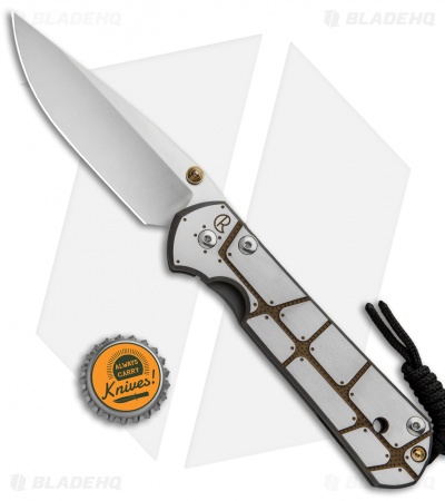 Chris Reeve Large Sebenza 21 Knife Plated  CGG (3.625" Stonewash)