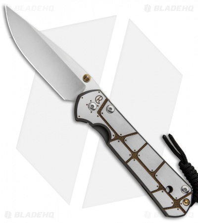 Chris Reeve Large Sebenza 21 Knife Plated  CGG (3.625" Stonewash)