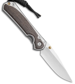 Chris Reeve Left Hand Small Sebenza 31 Bog Oak (2.94" Stonewash) S31-1101