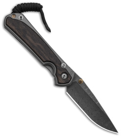 Chris Reeve Left Hand Small Sebenza 31 Bog Oak (3" Ladder Damascus)