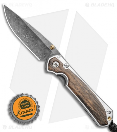 Chris Reeve Small Sebenza 31 Knife Bog Oak (2.94" Raindrop Damascus)