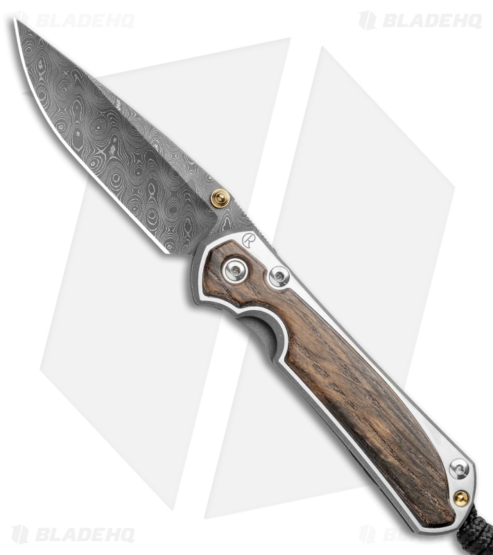 Chris Reeve Small Sebenza 31 Knife Bog Oak (2.94" Raindrop Damascus)
