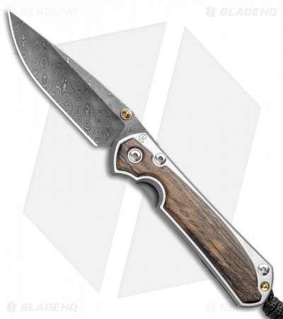 Chris Reeve Small Sebenza 31 Knife Bog Oak (2.94" Raindrop Damascus)