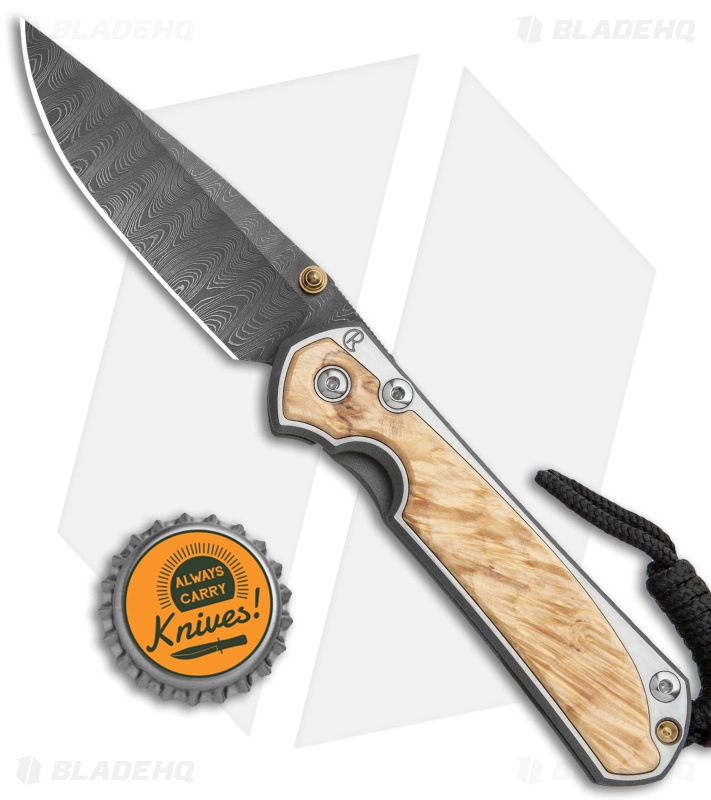 Chris Reeve Small Sebenza 31 Knife | Box Elder + Ladder Damascus