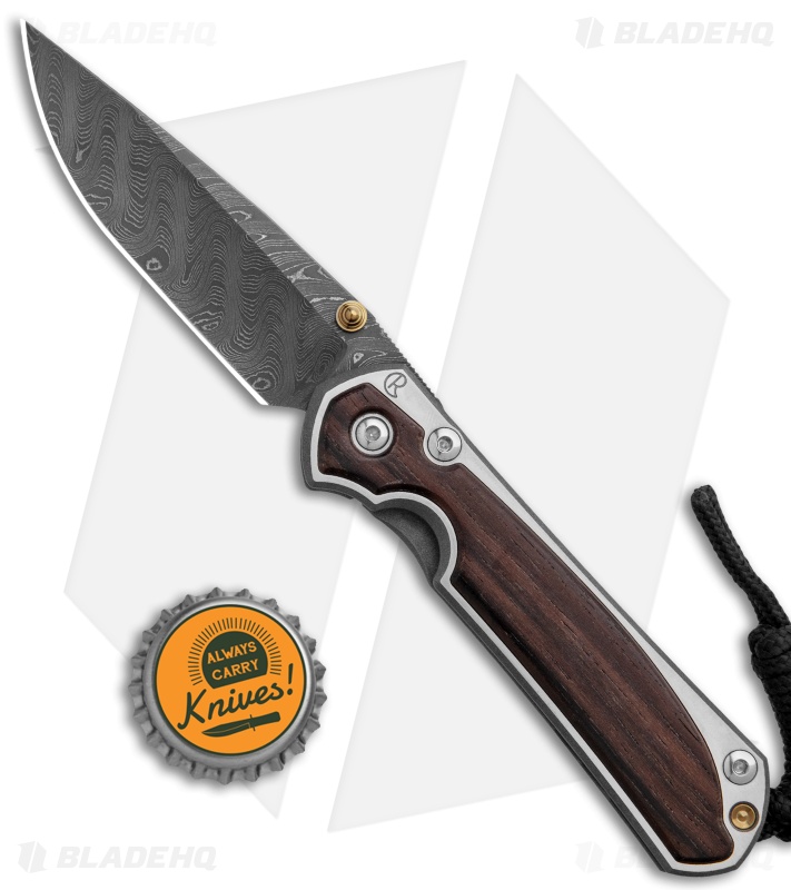 Chris Reeve Small Sebenza 31 Macassar Ebony (2.94" Boomerang Damascus)