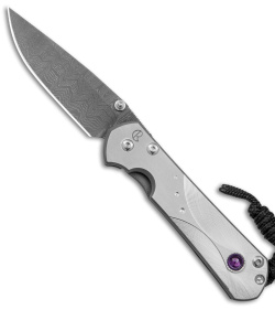 Chris Reeve Small Sebenza 31 Frame Lock Knife Gray Titanium (3" Damascus)