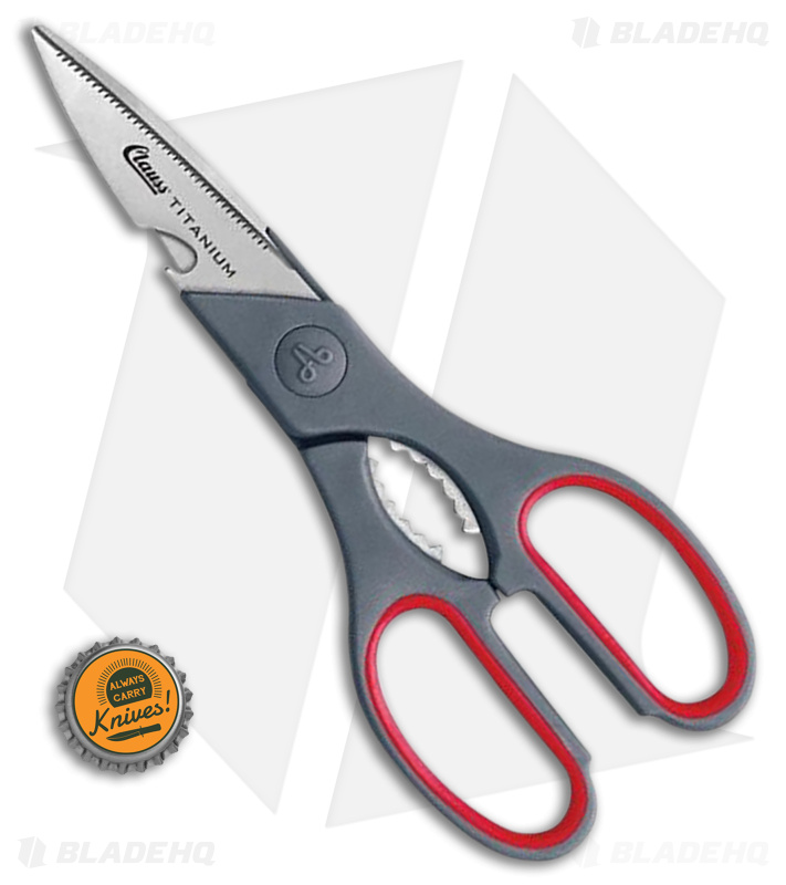 Clauss True Prof 8.25in Gray/Red Utility Scissors - Blade HQ