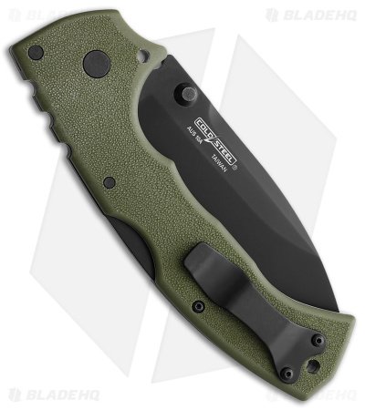Cold Steel 4-Max Scout Tri-Ad Lock Knife OD Green Griv-Ex (4" Black)