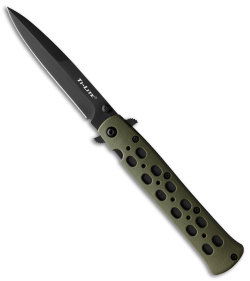 Cold Steel 4" Ti-Lite Liner Lock Knife Green Zytel (4" Black)