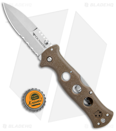 Cold Steel Gunsite Counter Point Tri-Ad Lock Knife Brown (3.75" Satin)