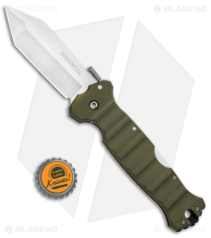 Cold Steel Immortal Lockback Knife OD Green G-10 (4" Satin S35VN) 23HVG