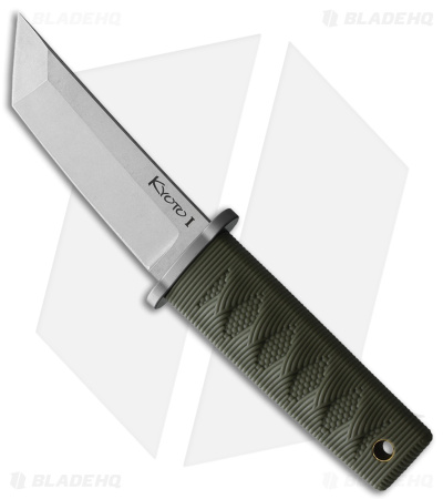 Cold Steel Kyoto II Fixed Blade Knife Tanto OD Green (3.38" Satin) 