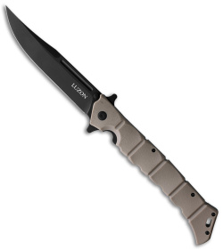 Cold Steel Large Luzon Folding Flipper Knife Dark Earth GFN (6" Black)