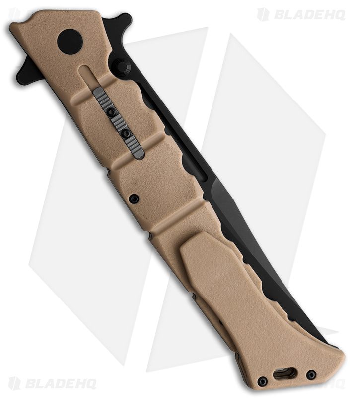 Cold Steel Large Luzon Folding Flipper Knife Desert Tan GFN (6" Black)