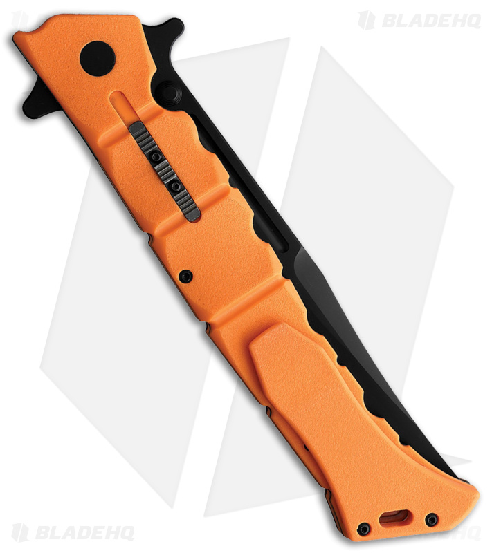 Cold Steel Large Luzon Folding Flipper Knife Orange GFN (6" Black)