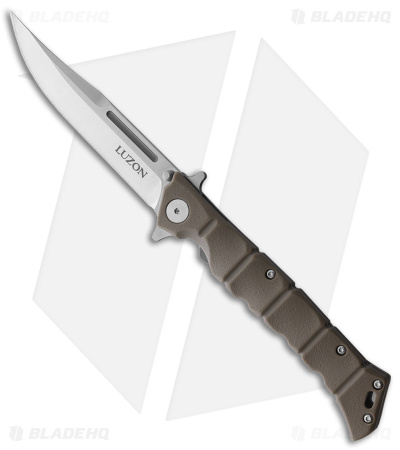 Cold Steel Medium Luzon Folding Pocket Knife Dark Earth Brown GFN (4" Satin) 