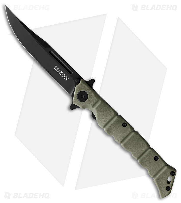 Cold Steel Medium Luzon Folding Pocket Knife Olive Drab Green GFN (4" Black) 