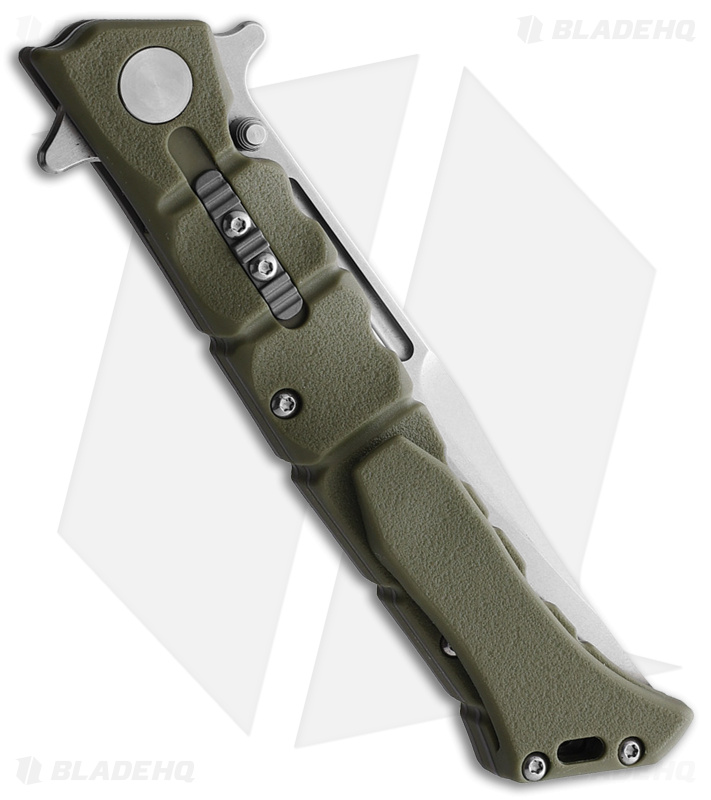 Cold Steel Medium Luzon Folding Flipper Knife OD Green GFN (4" Satin) 