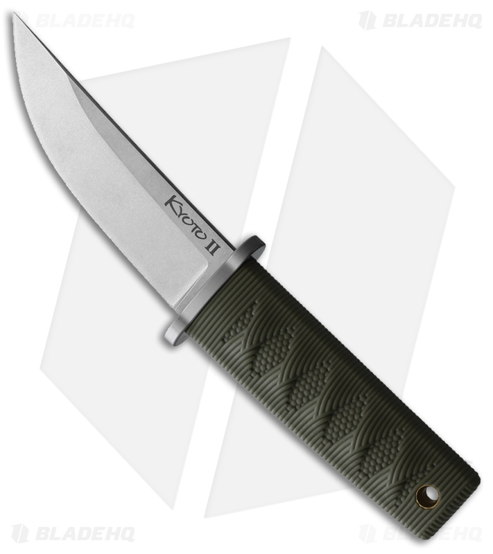 Cold Steel Kyoto II Fixed Blade Knife Drop Point OD Green Kray-Ex (3.38" Satin) 