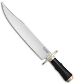 Cold Steel Natchez Bowie Fixed Blade Knife Polymer Black/Gold (11.75" Satin) 