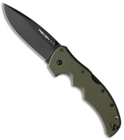 Cold Steel Recon 1 Spear Point Lockback Knife OD Green G-10 (4" Black)