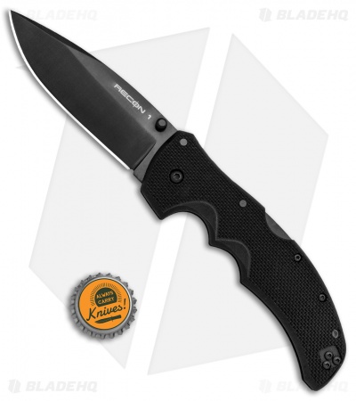 Cold Steel Recon 1 Lockback Knife Black G-10 (4" Black CPM-S35VN) CS27BS