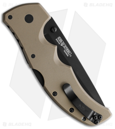 Cold Steel Recon 1 Tanto Lockback Knife FDE G-10 (4" Black)