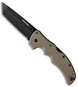 Cold Steel Recon 1 Tanto Lockback Knife FDE G-10 (4" Black)