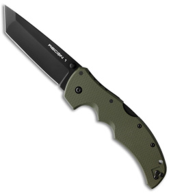 Cold Steel Recon 1 Tanto Lockback Knife OD Green G-10 (4" Black)