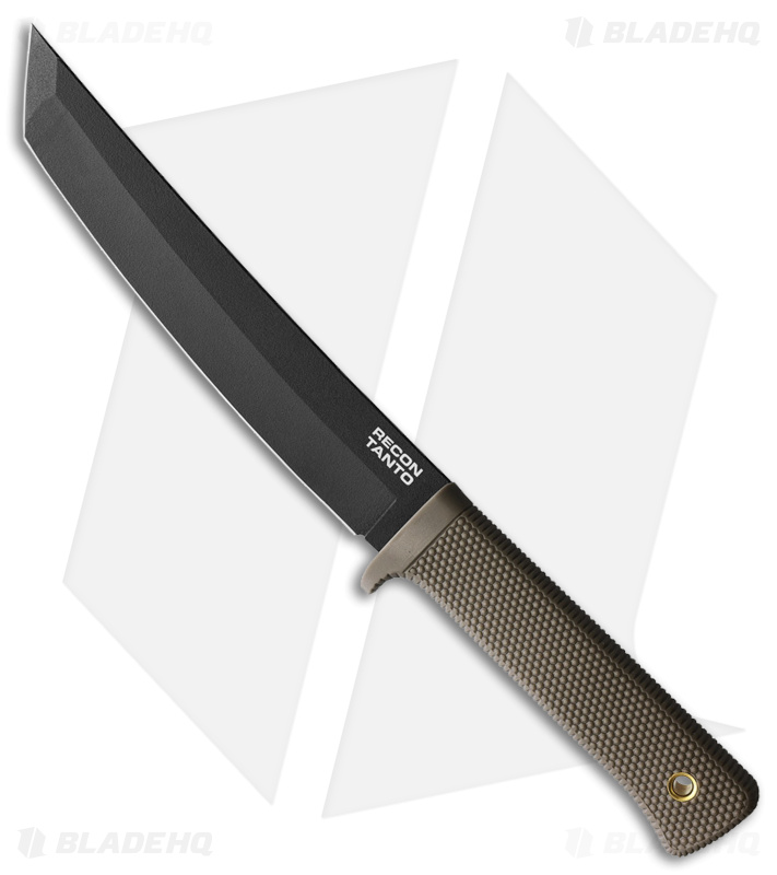 Cold Steel Recon Tanto Fixed Blade Knife Dark Earth (7" Black)