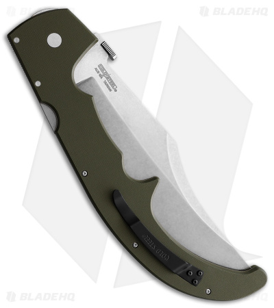 Cold Steel Espada XL 10A Lockback Knife OD Green G-10 (7.5" Stonewash) 62MGCODSW